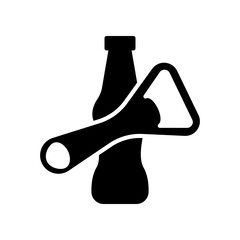 Bottle opener icon design template SVG