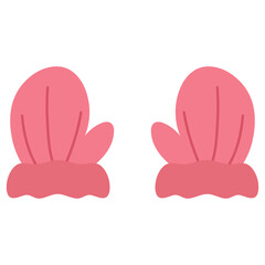 Obraz premium Cute Winter Gloves Illustration Set