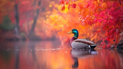 The rare Black Duck with Purple Wing's beauty is captured in documentary photos