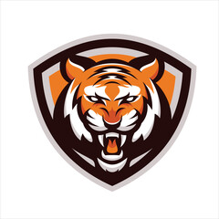 Tiger mascot logo vector illustration design gaming logo.eps