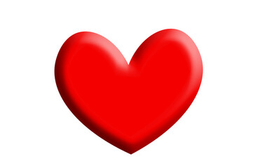 Heart, love, romance or Valentine's Day Heart isolated on white background. Love icon. Valentine's Day sign or symbol. Vector illustration red heart love symbol