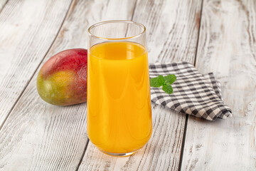 Sweet cold tropical mango juice