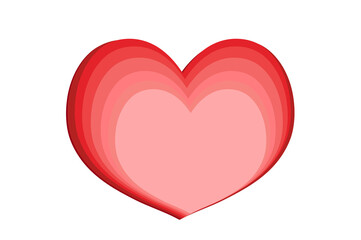 Heart, love, romance or Valentine's Day Heart isolated on white background. Love icon. Valentine's Day sign or symbol. Vector illustration red heart love symbol