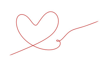 Heart, love, romance or Valentine's Day Heart isolated on white background. Love icon. Valentine's Day sign or symbol. Vector illustration red heart love symbol