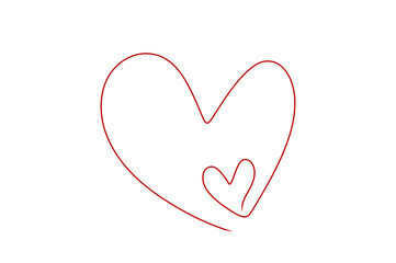 Heart, love, romance or Valentine's Day Heart isolated on white background. Love icon. Valentine's Day sign or symbol. Vector illustration red heart love symbol