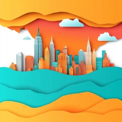 Downtown Collection: Building Silhouettes on Vintage Paper