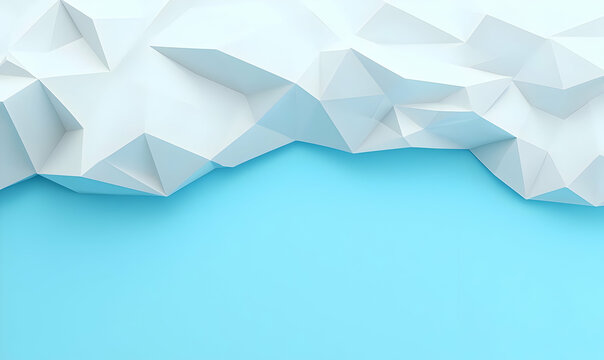 Abstract Geometric Background with White and Blue Color Contrast