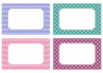 和柄フレームセット（矢絣・市松）