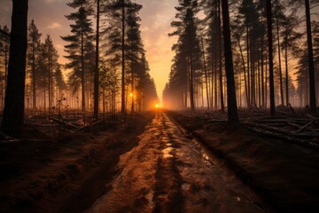 Fototapeta premium Blazing Forest Fire