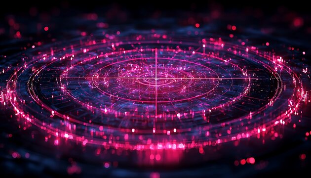 Glowing Circular Data Vortex