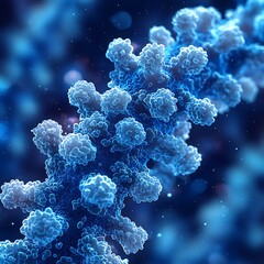 Fototapeta premium DNA helix structure, microscopic view