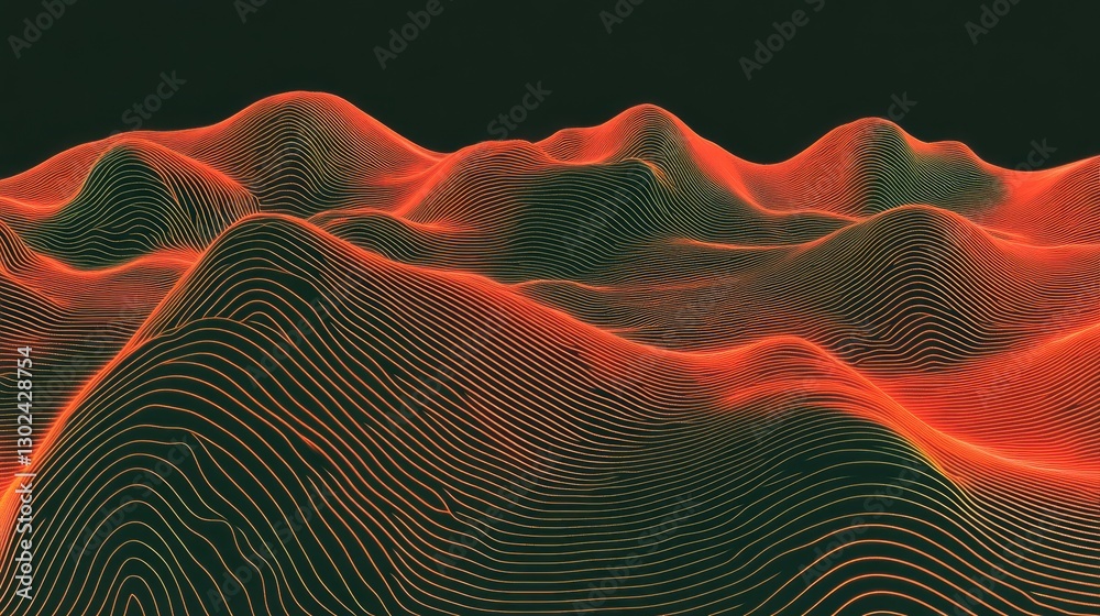 Poster d neon lines forming intricate geometric patterns, pulsating gently with space for text and other de