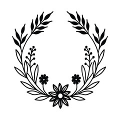 laurel wreath with ribbon