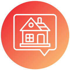 Vector Design House Chat Icon Style