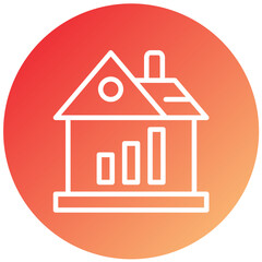 Vector Design House Stats Icon Style