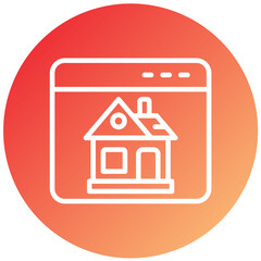 Vector Design House Website Icon Style
