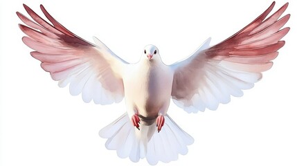 Obraz premium Elegant bird soaring with outstretched wings in soft colors