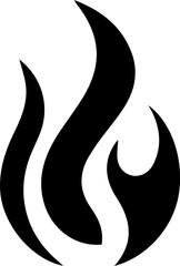 Obraz premium Flame Icons – Fire Symbol Silhouettes for Design and Branding