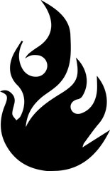 Obraz premium Flame Icons – Fire Symbol Silhouettes for Design and Branding