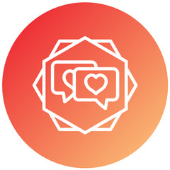 Vector Design Wedding Chat Icon Style