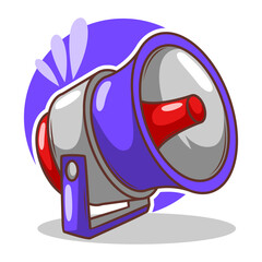 Flat design style megaphone horn loudspeaker

