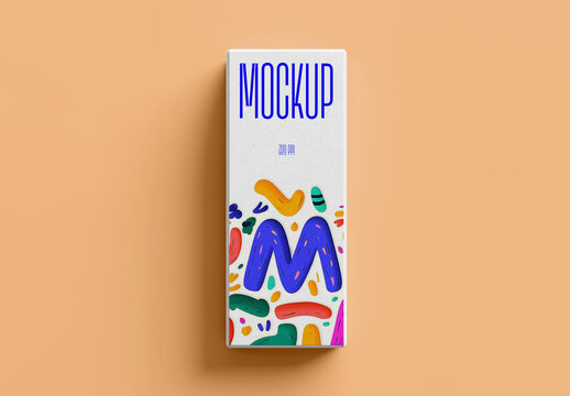 High-Quality Box Packaging Mockup, Realistic and Customizable Cardboard Box Template for Branding, Product Presentation, and Design Showcase