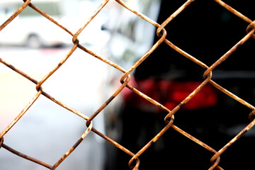 Fototapeta premium chain link fence