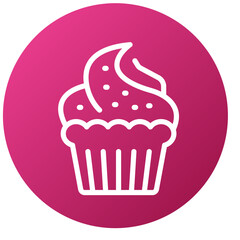 Vector Design Cupcake Icon Style