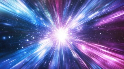 Fototapeta premium A smooth light streak moving rapidly across the frame, creating a glowing blur with space surrounding the motion for creative elements.