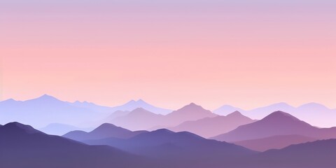 Obraz premium Serene Mountain Landscape with Gradient Sky