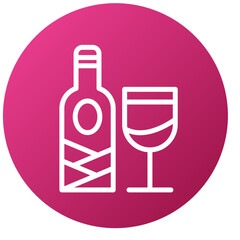 Vector Design Wine Icon Style