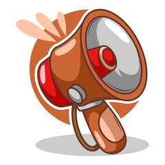 Obraz premium Flat design style megaphone horn loudspeaker