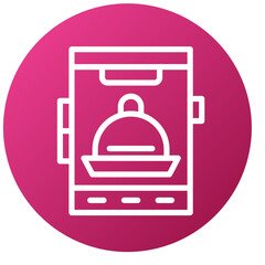 Vector Design Mobile Food Icon Style