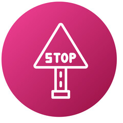 Vector Design Stop Sign Icon Style
