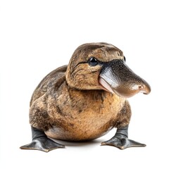 Obraz premium Platypus isolated on white background.