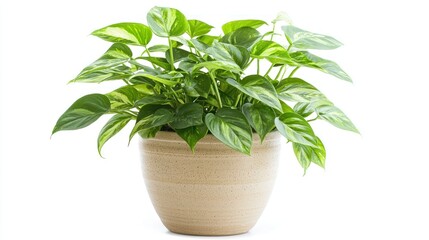 Pothos pot, herb, basil, leaf, isolated, food, nature, fresh, white, potted, mint, spice, houseplant, flower, ingredient, leaves, aromatic, garden, vegetable, flowerpot, tree, grow, herbal, herbs