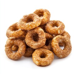 Pretzels isolated on white background.