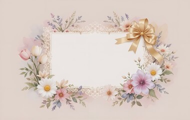 Fototapeta premium Flower background image, flower template, plant natural season banner texture