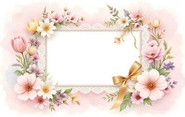 Flower background image, flower template, plant natural season banner texture
