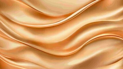 Obraz premium Elegant, wavy fabric texture in warm tones.