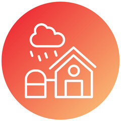 Rainwater Harvesting Vector Design Icon Style