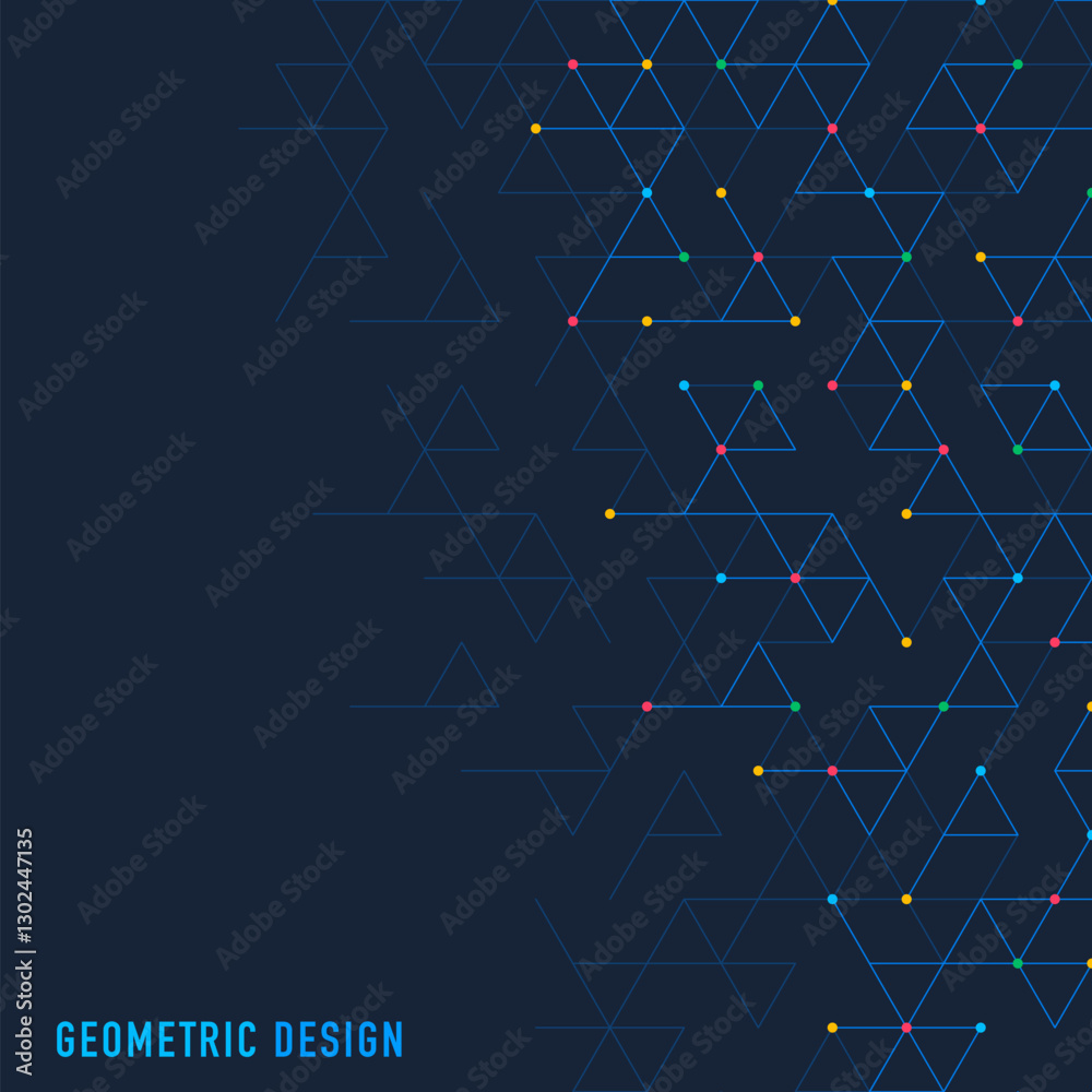 Poster Abstract vector background with a geometric pattern of triangle shapes. Graphic design element 