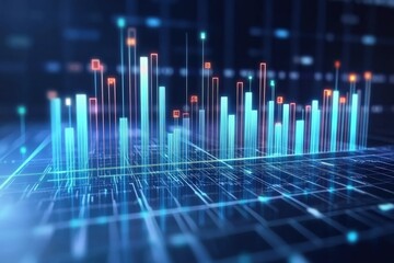 Colorful Data Visualization with Graphs and Charts on a Digital Interface