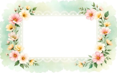 Flower background image, template, plant nature banner texture