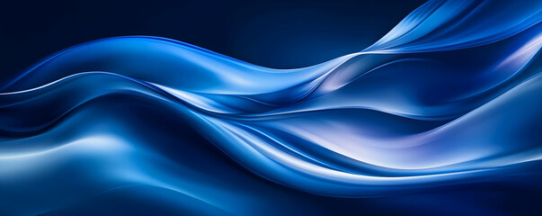 Fototapeta premium Blue abstract wave design, background