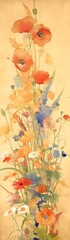 Naklejka premium watercolor painting of flowers