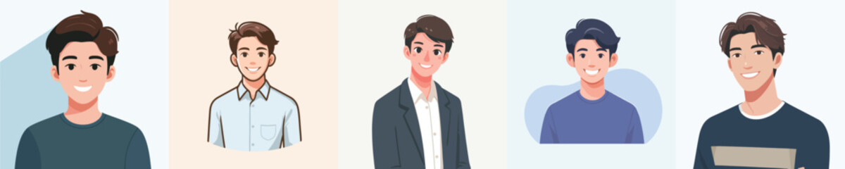 Vector of a handsome young man smiling