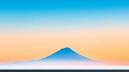 Scenic view of a mountain under a sunset sky.
