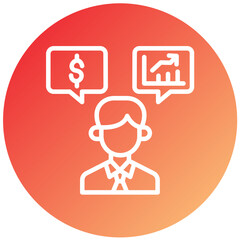 Vector Design Financial Advisor Icon Style