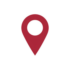 Red Location Pin Icon Isolated on Transparent Background PNG